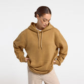 Unisex Merino Blend Hoodie - Stony Beige Heather