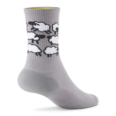 Anytime Crew Sock - Medium Grey/Blizzard (Natural Black) - Sheep
