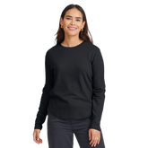 Women's Soft Merino Long Sleeve Tee - True Black
