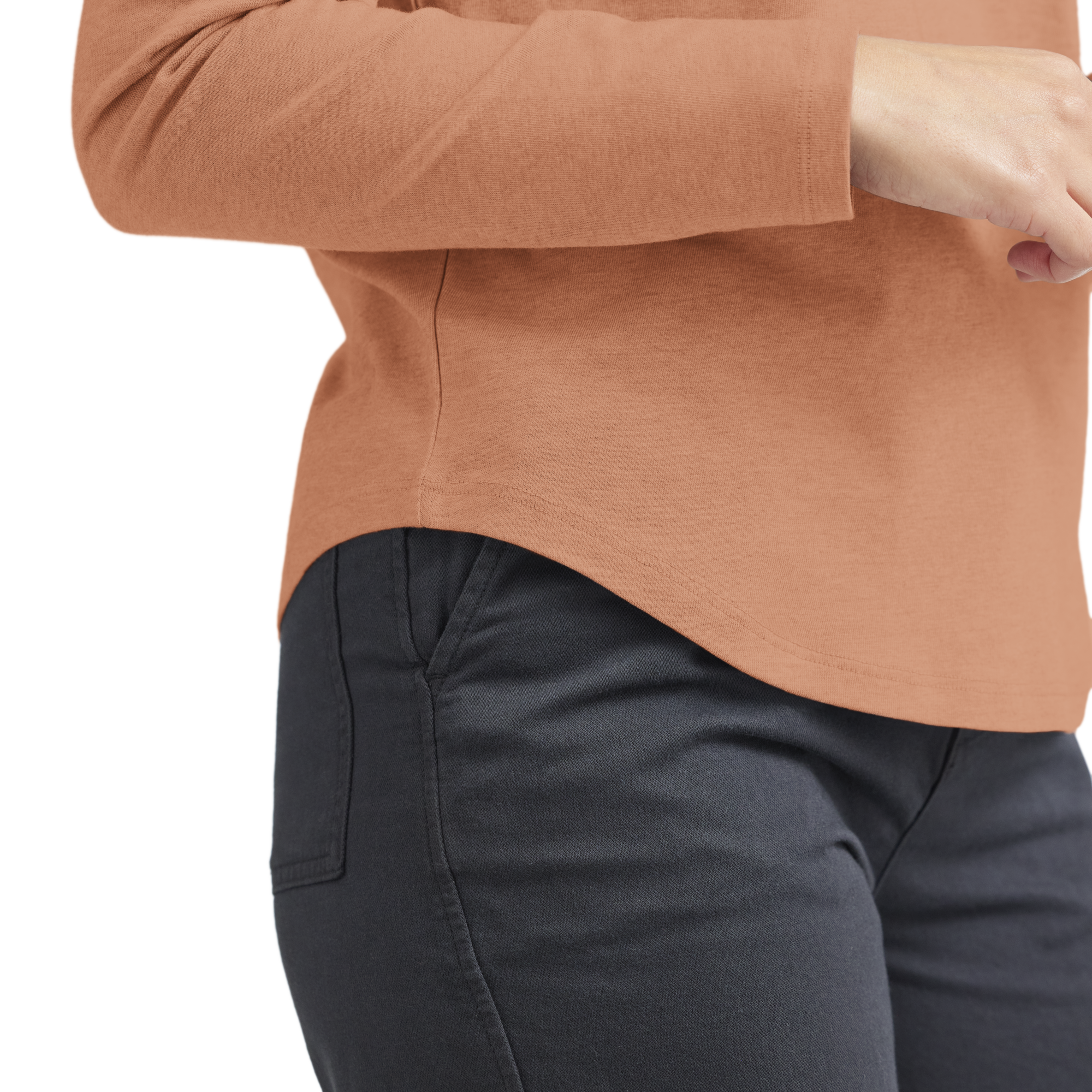 Women's Soft Merino Long Sleeve Tee - Sienna Blush