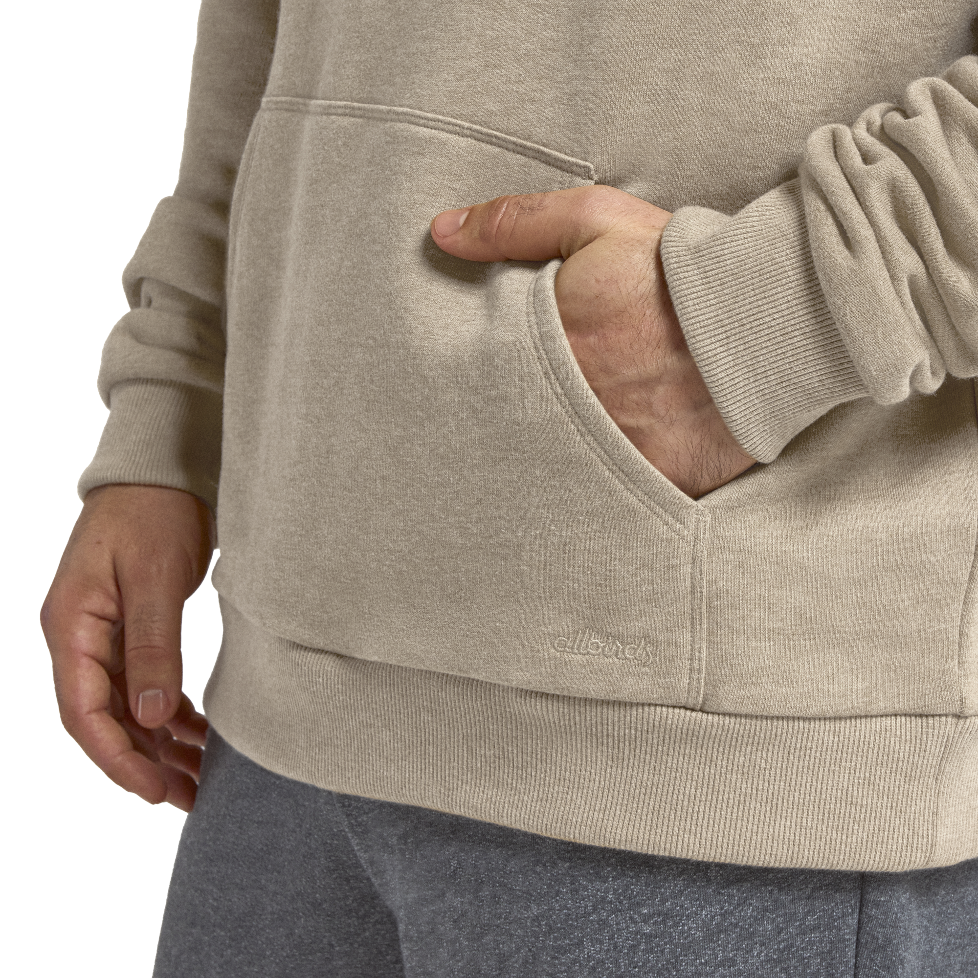 Unisex Merino Blend Hoodie - Rugged Beige