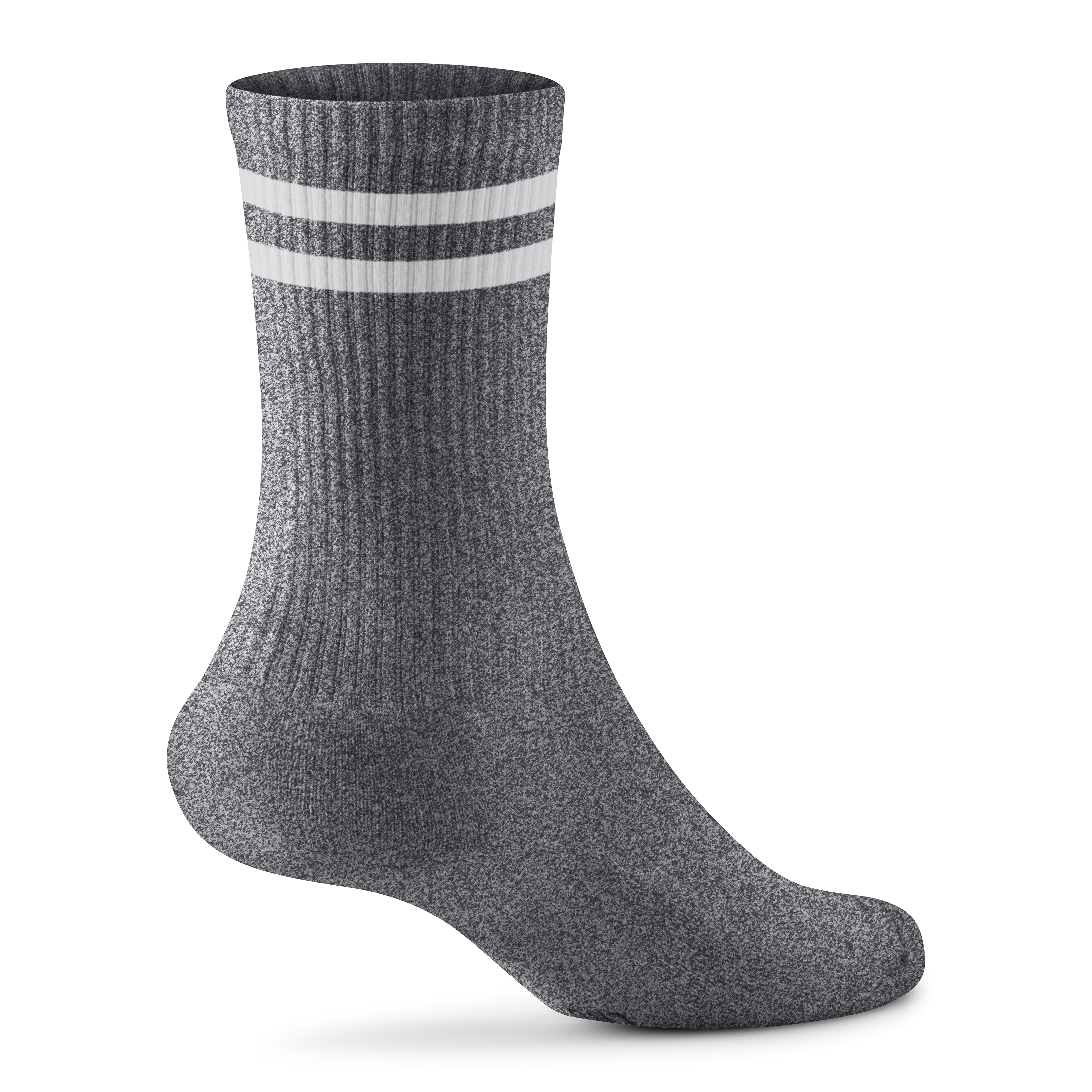 Anytime Crew Sock - Natural Grey Heather/Natural White